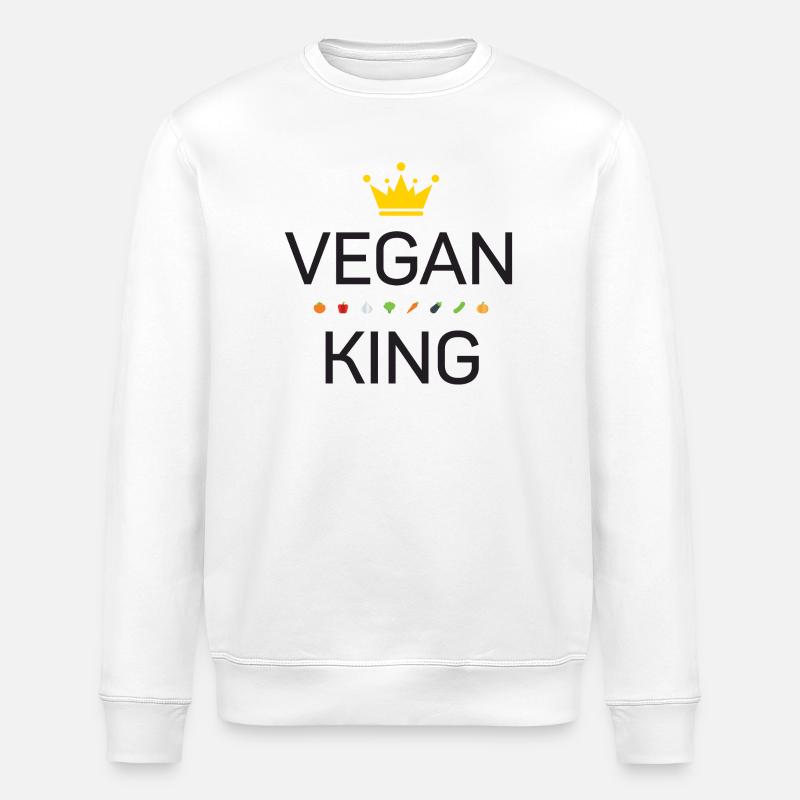 Roi végétalien - Sweat bio ROLLER Stanley/Stella Unisexe - blanc