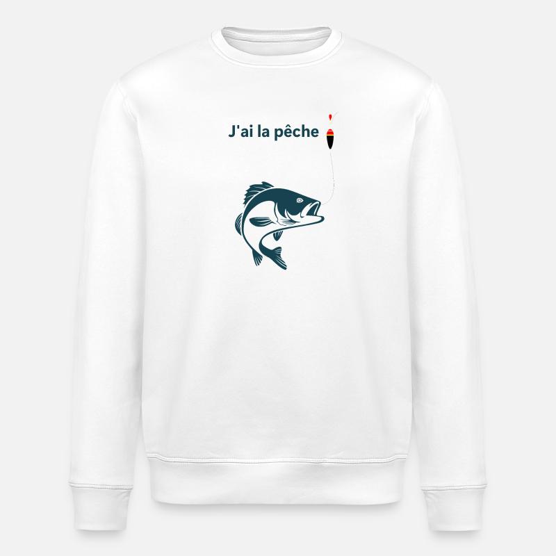 J'ai la pêche - Sweat bio ROLLER Stanley/Stella Unisexe - blanc