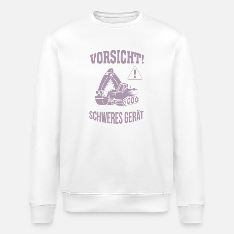Bagger Baggerfahrer Baugeräteführer Schweres Gerät - Stanley/Stella Unisex Bio-Sweatshirt ROLLER - Weiß
