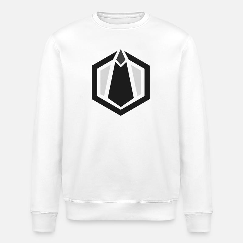 Monolith Logo - Stanley/Stella ROLLER Unisex Organic Sweatshirt - white