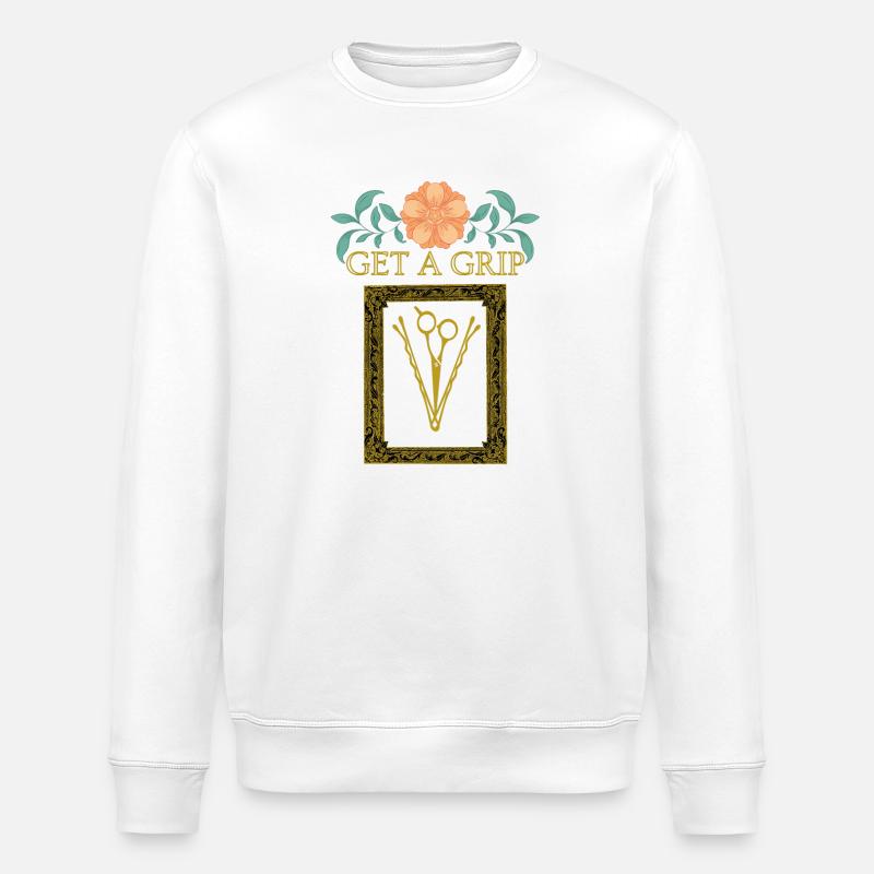 T-shirt de coiffeur - Sweat bio ROLLER Stanley/Stella Unisexe - blanc