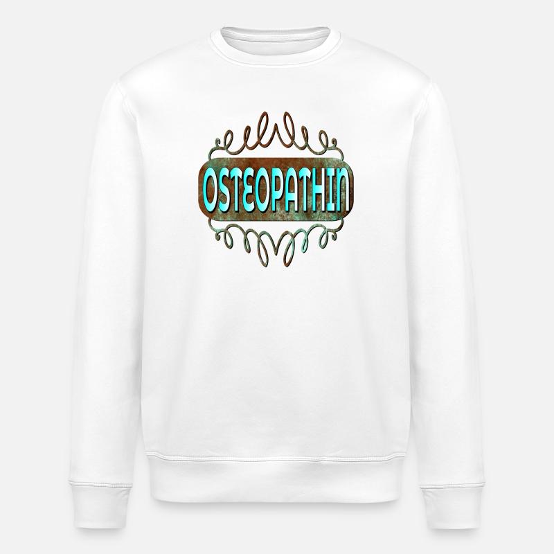 OSTEOPATHIE THERAPEUTIN - BERUF OSTEOPATHIN - Stanley/Stella Unisex Bio-Sweatshirt ROLLER - Weiß