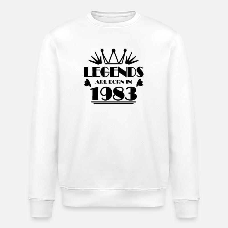 1983 - Born 1983 - Stanley/Stella ROLLER Unisex Organic Sweatshirt - white
