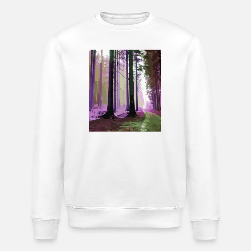 Haunted Cloud Forest - Stanley/Stella ROLLER Unisex Organic Sweatshirt - white
