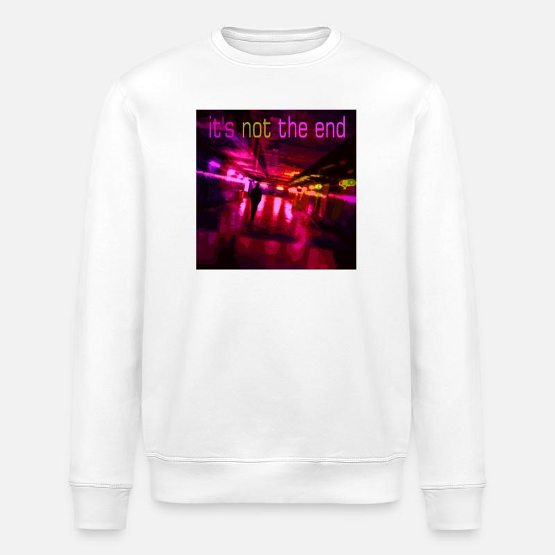 Sentier des néons de la nuit - Sweat bio ROLLER Stanley/Stella Unisexe - blanc