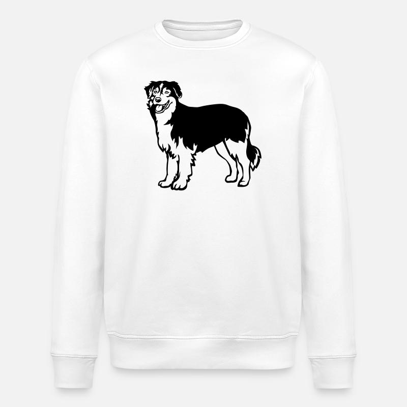 Australian Shepherd - Stanley/Stella ROLLER Unisex Organic Sweatshirt - white