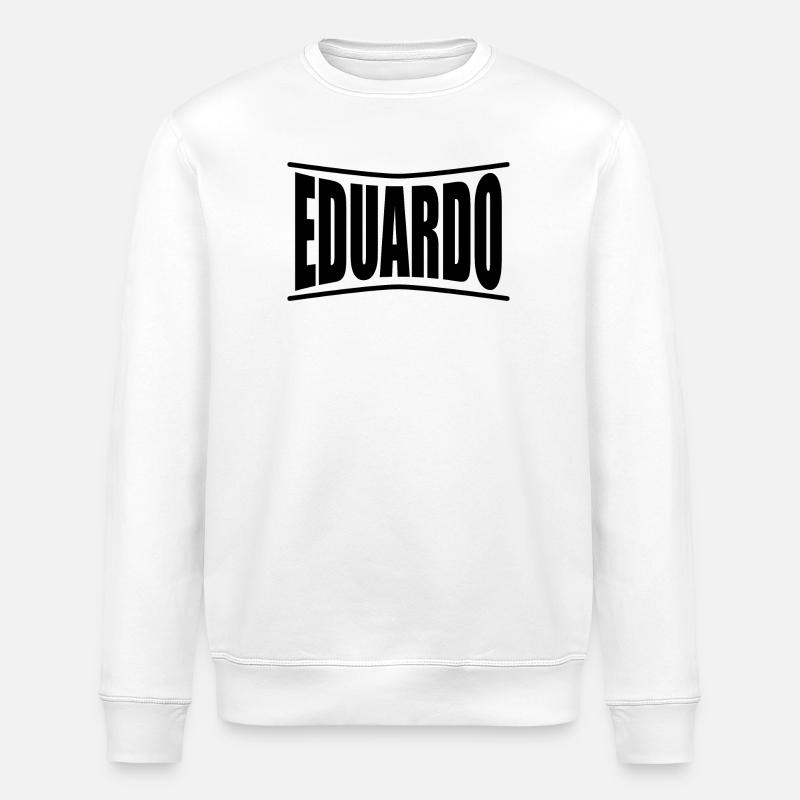 T-Shirt Edoardo T-Shirt Geschenkidee - Stanley/Stella Unisex Bio-Sweatshirt ROLLER - Weiß