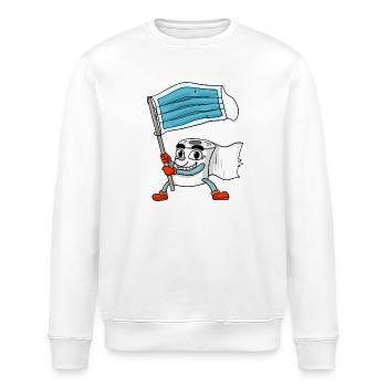 Drapeau de masque de papier toilette - Sweat bio ROLLER Stanley/Stella Unisexe - blanc - Devant - Nik (191cm)