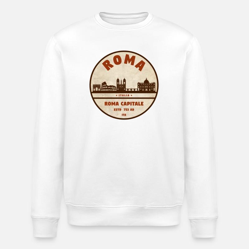 Silhouette Roma, capitale romaine - Sweat bio ROLLER Stanley/Stella Unisexe - blanc