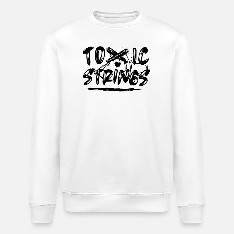 Toxic Strings - Stanley/Stella ROLLER Unisex Organic Sweatshirt - white