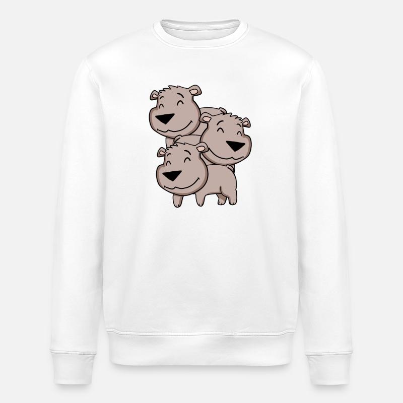Cute Bears - Bear - Stanley/Stella ROLLER Unisex Organic Sweatshirt - white