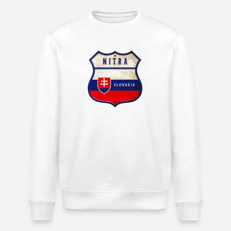 Drapeaux de Nitra Slovaquie - Sweat bio ROLLER Stanley/Stella Unisexe - blanc