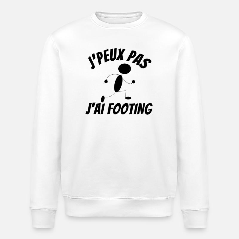 footing, running, course à pied, jogging - Sweat bio ROLLER Stanley/Stella Unisexe - blanc