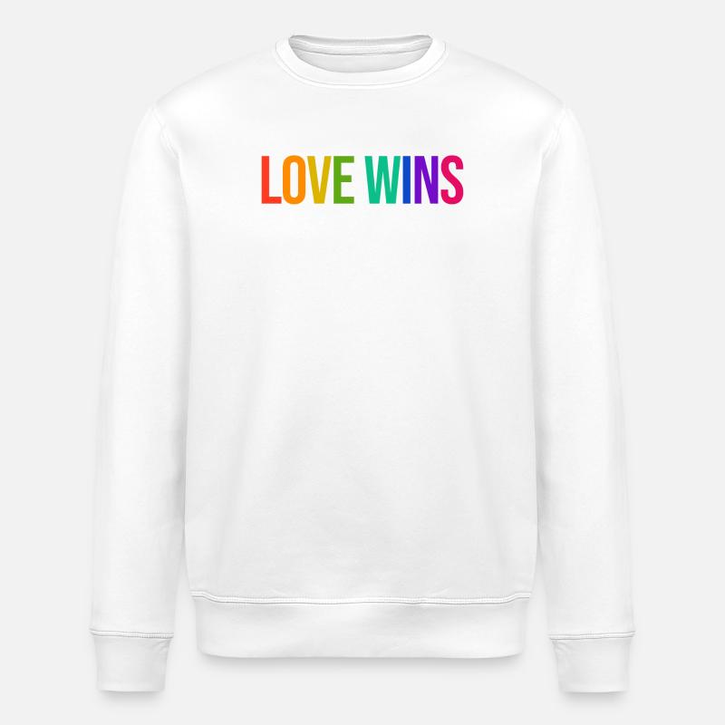Rainbow Lgbt Equality Statement Pride - Stanley/Stella ROLLER Unisex Organic Sweatshirt - white