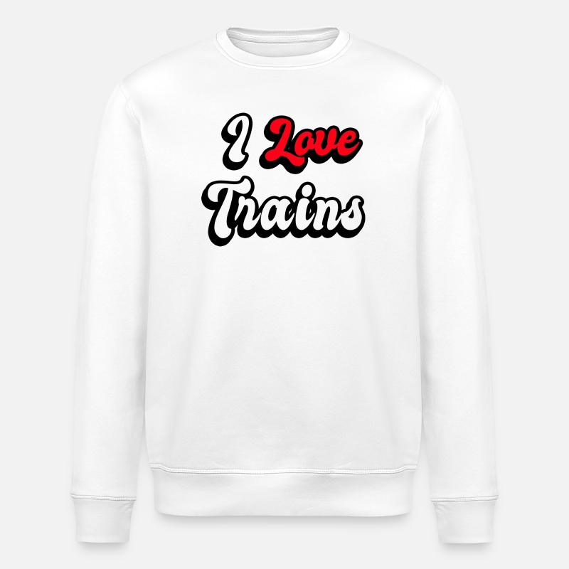 Ich liebe Züge - Stanley/Stella Unisex Bio-Sweatshirt ROLLER - Weiß