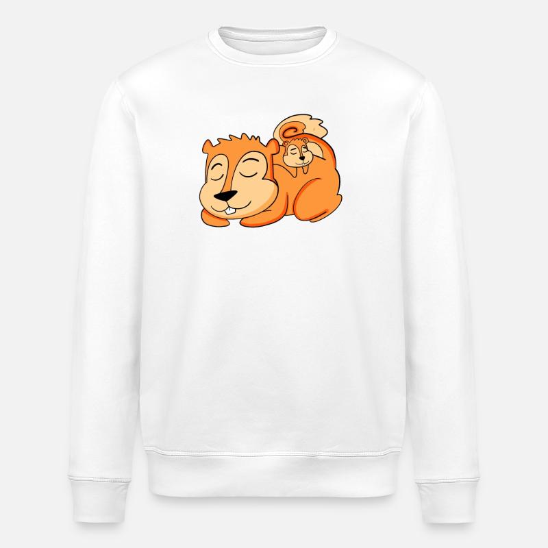 Écureuil avec bébé écureuil - Famille - Sweat bio ROLLER Stanley/Stella Unisexe - blanc