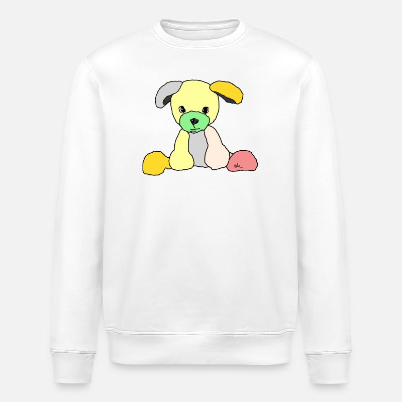 Hund Comic - Stanley/Stella Unisex Bio-Sweatshirt ROLLER - Weiß