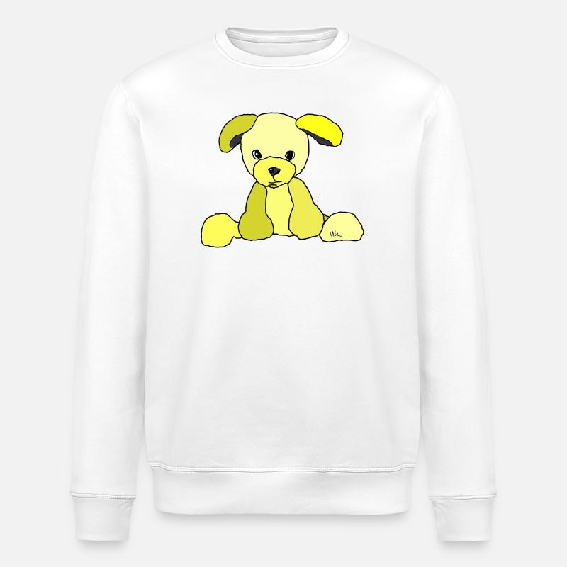 Hund Comic - Stanley/Stella Unisex Bio-Sweatshirt ROLLER - Weiß