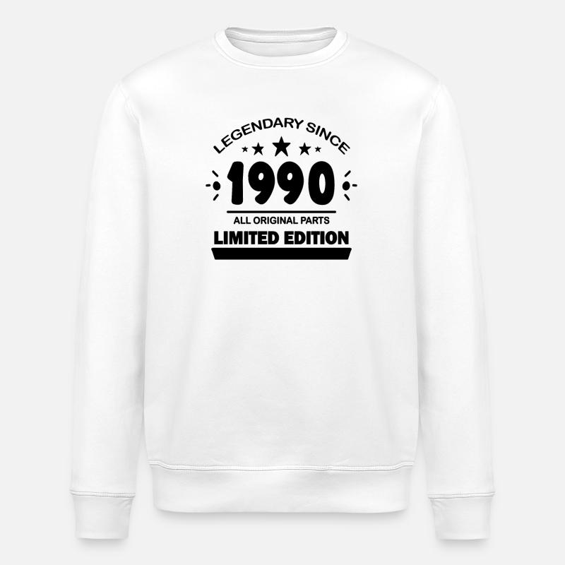 1990 - Born 1990 - Stanley/Stella ROLLER Unisex Organic Sweatshirt - white