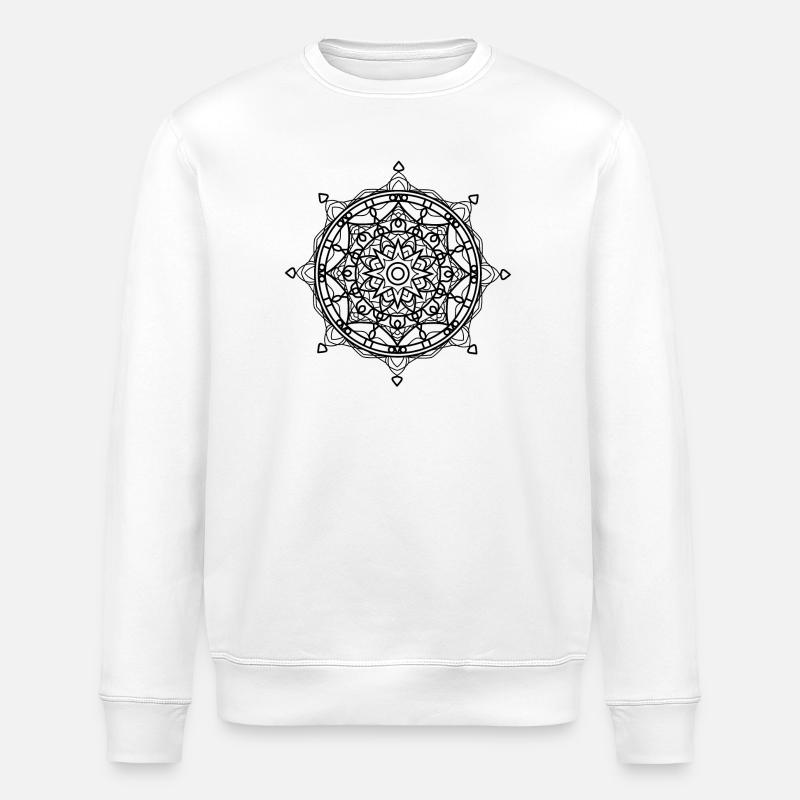 Mandala - Sweat bio ROLLER Stanley/Stella Unisexe - blanc