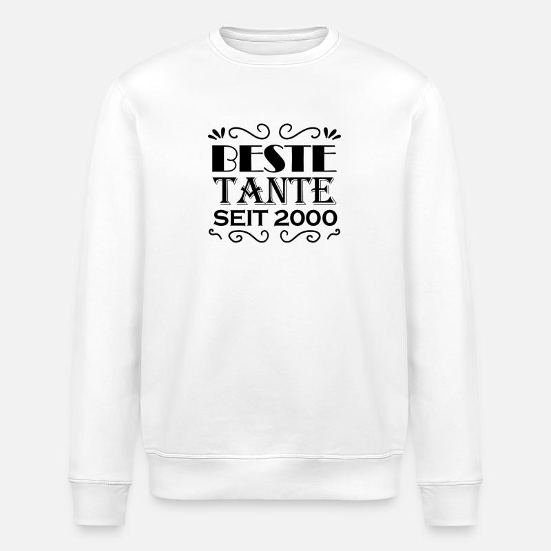 Beste Tante seit 2000 - Stanley/Stella Unisex Bio-Sweatshirt ROLLER - Weiß