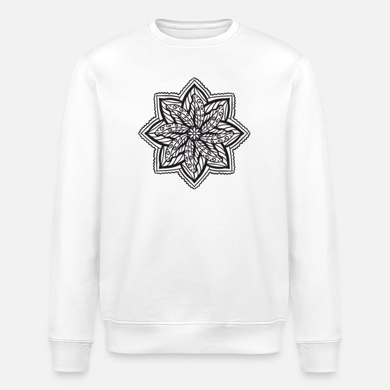 Mandala - Stanley/Stella ROLLER Unisex Organic Sweatshirt - white