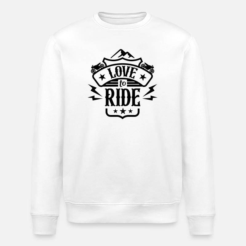 Liebe zum Reiten - Stanley/Stella Unisex Bio-Sweatshirt ROLLER - Weiß