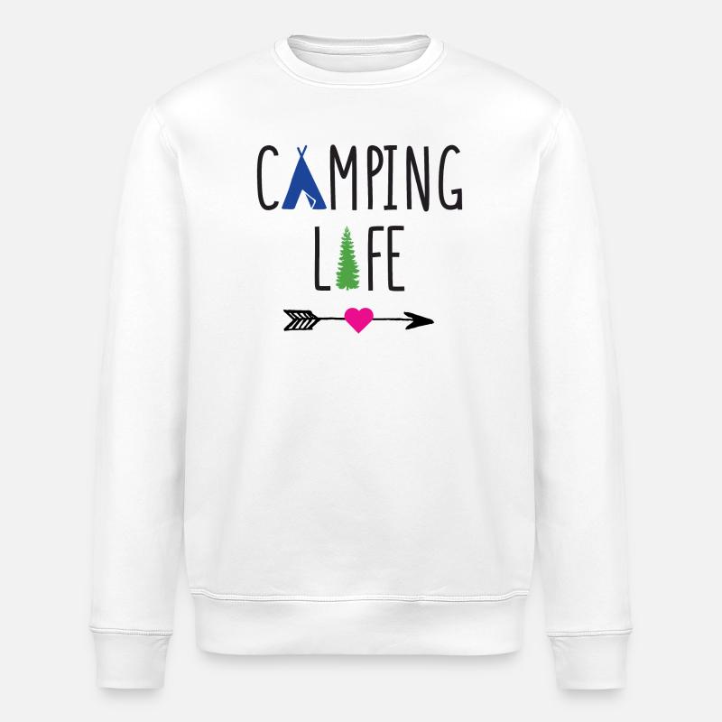 Vie de camping - Sweat bio ROLLER Stanley/Stella Unisexe - blanc