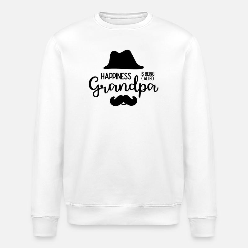 Happines wird Opa genannt - Stanley/Stella Unisex Bio-Sweatshirt ROLLER - Weiß