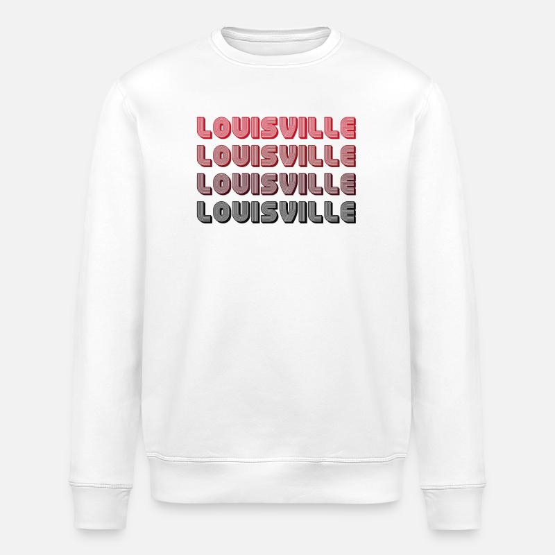 Louisville Gradient Typografie - Stanley/Stella Unisex Bio-Sweatshirt ROLLER - Weiß