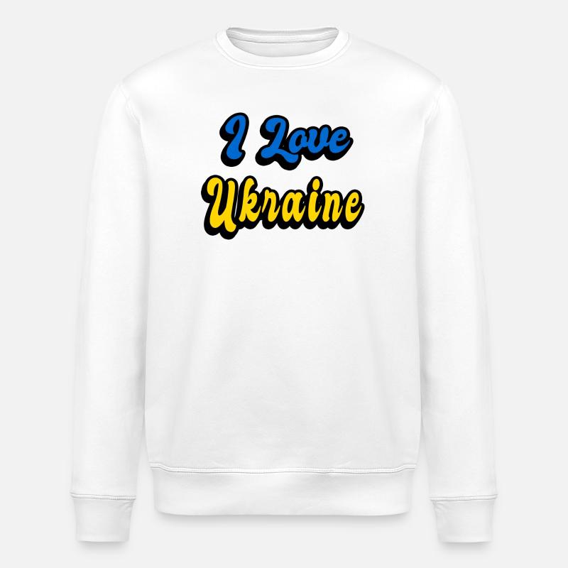 Ich liebe Ukraine - Stanley/Stella Unisex Bio-Sweatshirt ROLLER - Weiß