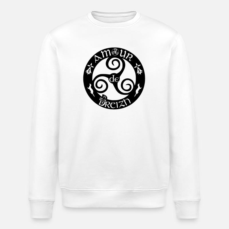 Liebe zu Breizh - Stanley/Stella Unisex Bio-Sweatshirt ROLLER - Weiß