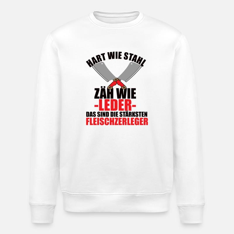 Fleischer Metzger Zerleger Schlachter - Stanley/Stella Unisex Bio-Sweatshirt ROLLER - Weiß