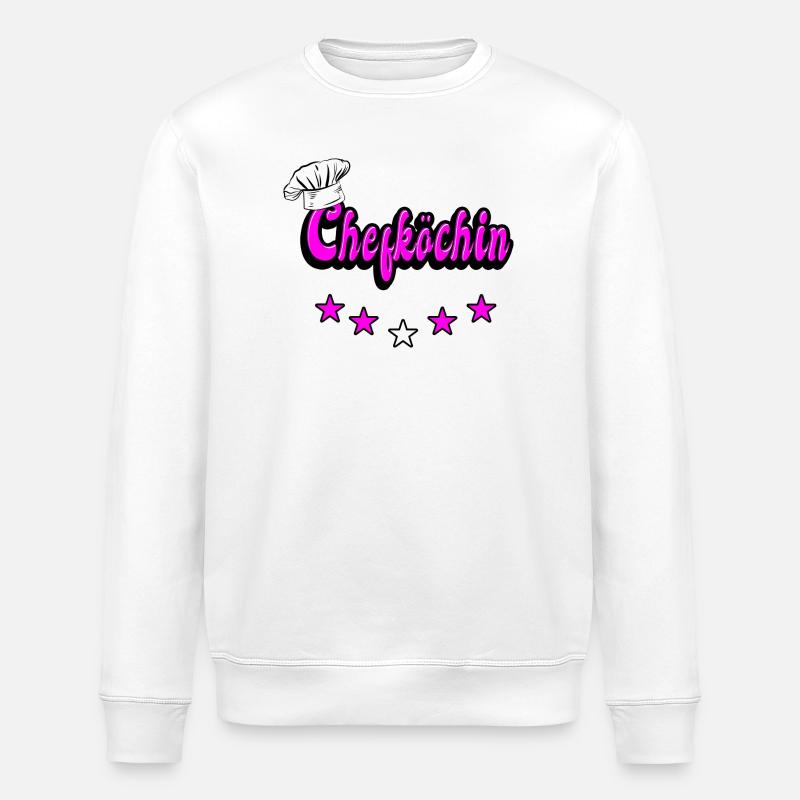 Chefköchin Design - Stanley/Stella Unisex Bio-Sweatshirt ROLLER - Weiß