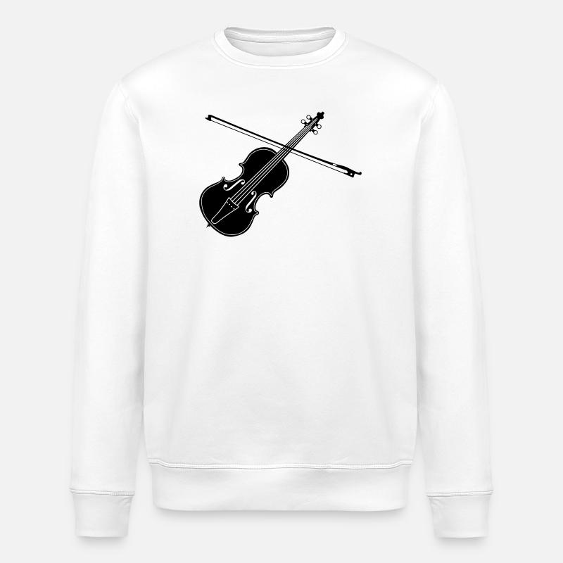 Violin - Stanley/Stella ROLLER Unisex Organic Sweatshirt - white