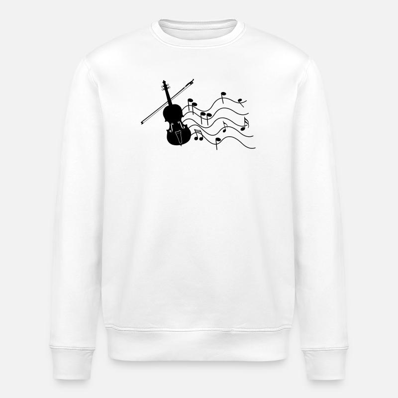 Violon avec notes - Sweat bio ROLLER Stanley/Stella Unisexe - blanc