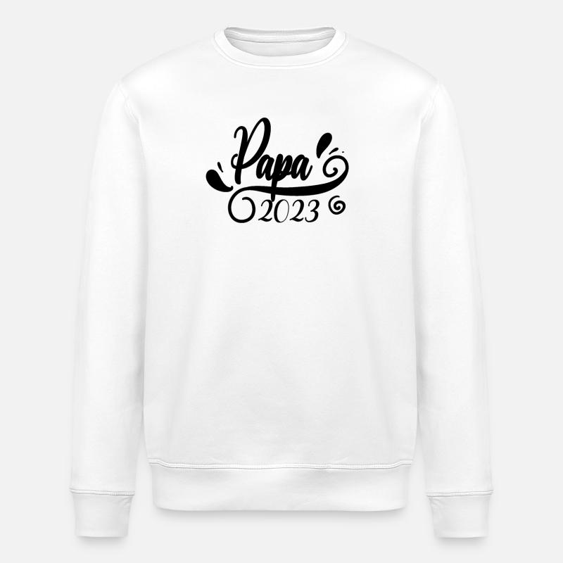 Père 2023 - Papa 2023 Cadeau - Sweat bio ROLLER Stanley/Stella Unisexe - blanc