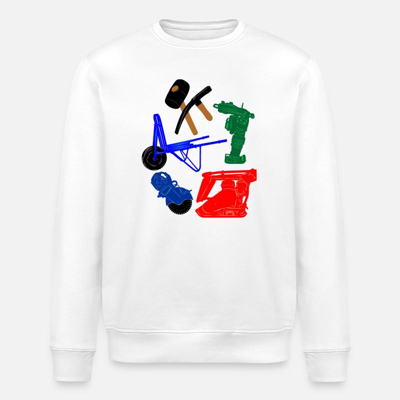 Paver tools - Stanley/Stella ROLLER Unisex Organic Sweatshirt - white