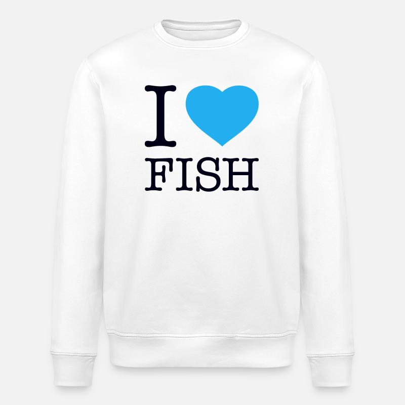 J’ADORE LE POISSON - Sweat bio ROLLER Stanley/Stella Unisexe - blanc