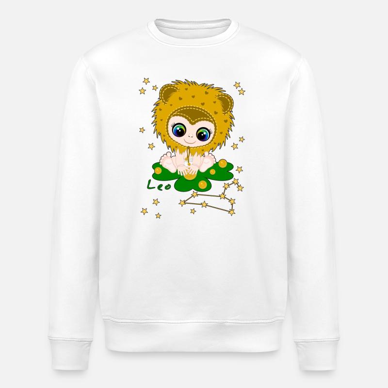 sternzeichen_leo - Sweat bio ROLLER Stanley/Stella Unisexe - blanc