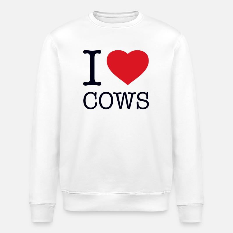 J’AIME LES VACHES - Sweat bio ROLLER Stanley/Stella Unisexe - blanc