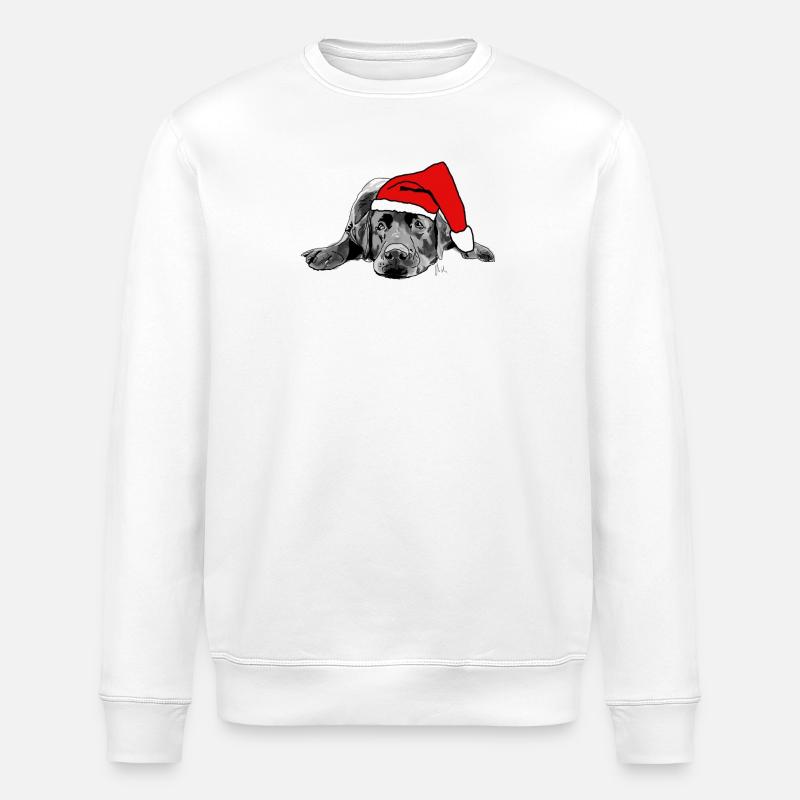 Labrador Weihnachten - Stanley/Stella Unisex Bio-Sweatshirt ROLLER - Weiß