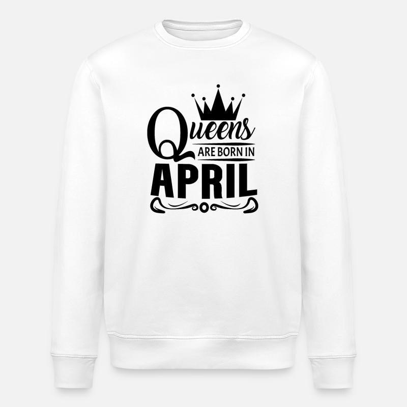 Mois de naissance avril - Sweat bio ROLLER Stanley/Stella Unisexe - blanc