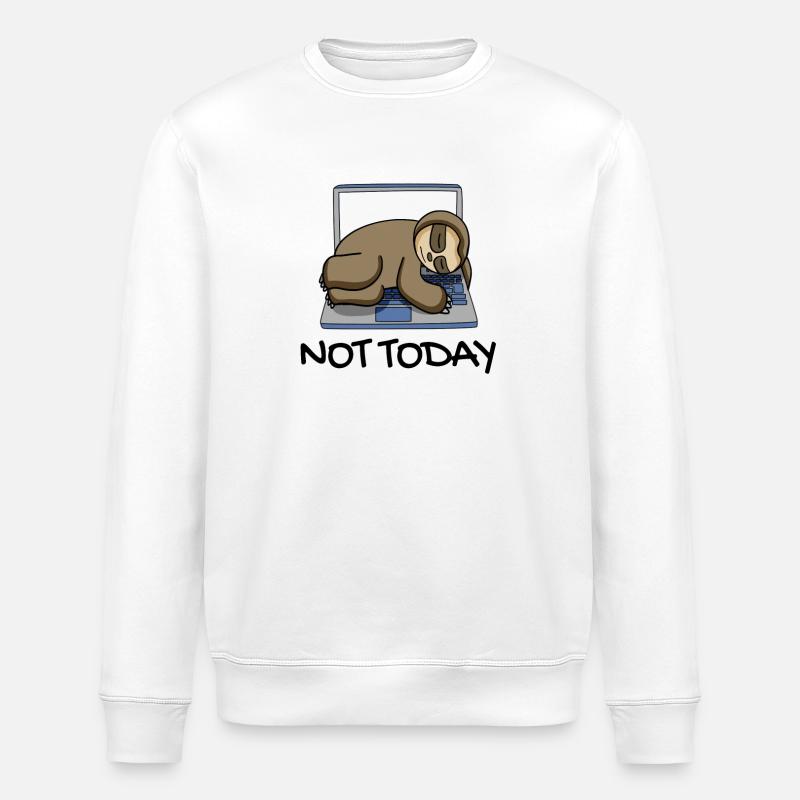 Sloth - Stanley/Stella ROLLER Unisex Organic Sweatshirt - white