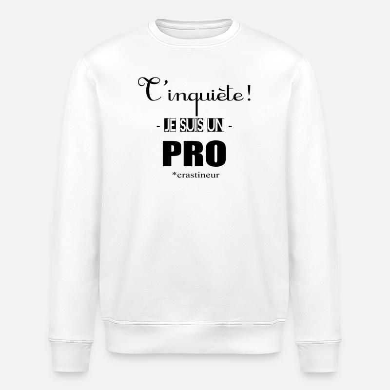 Procrastinateur - Sweat bio ROLLER Stanley/Stella Unisexe - blanc