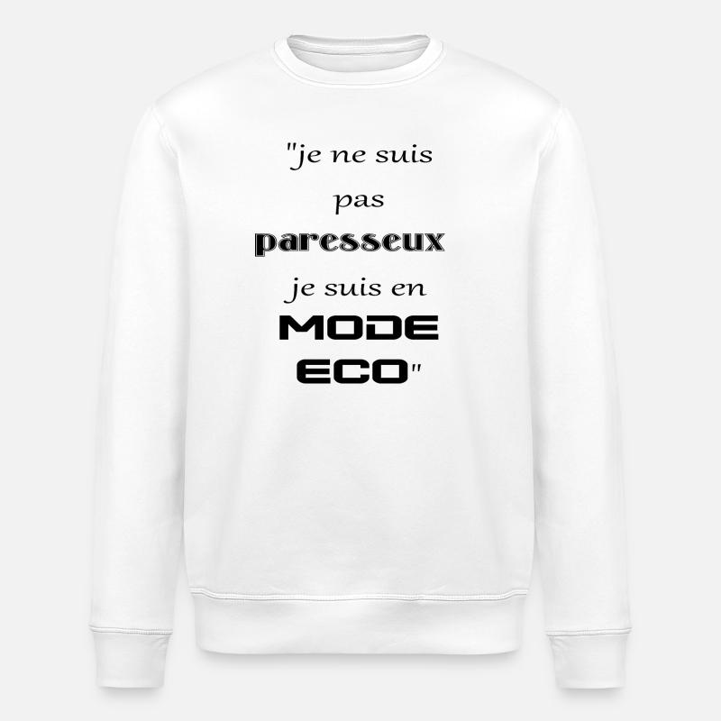 Procrastinateur - Sweat bio ROLLER Stanley/Stella Unisexe - blanc