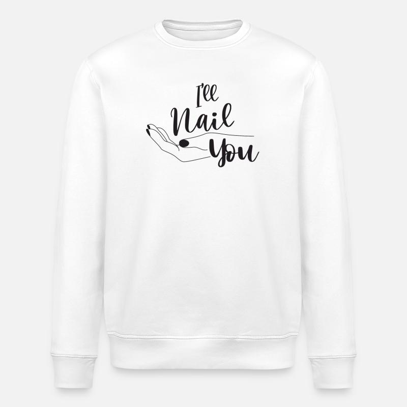 Ich Werde Dich Nageln Nageldesign - Stanley/Stella Unisex Bio-Sweatshirt ROLLER - Weiß