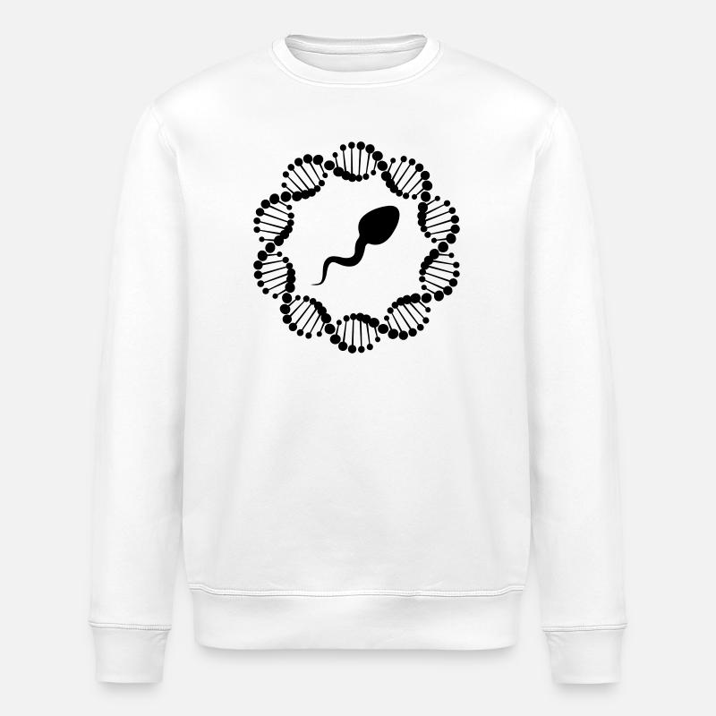 Brin d’ADN en cercle avec spermatozoïdes - Sweat bio ROLLER Stanley/Stella Unisexe - blanc