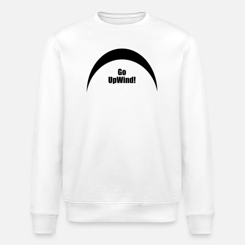 Go Upwind - Kitesurf - Stanley/Stella Unisex Bio-Sweatshirt ROLLER - Weiß