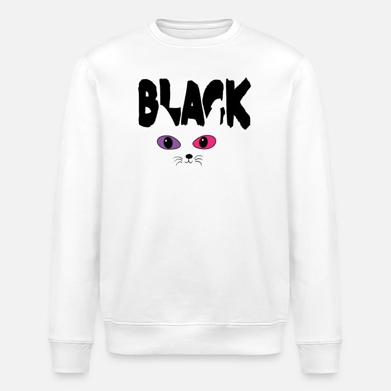 Katzen Augen - Stanley/Stella Unisex Bio-Sweatshirt ROLLER - Weiß